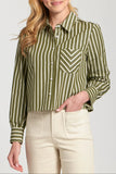 Cropped Stripe Shirt