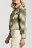 Cropped Stripe Shirt