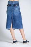 A Line Denim Skirt