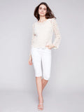 Charlie B Scalloped Crochet Top - Natural