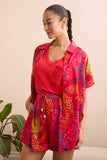 Tropical Print Camp Shirt