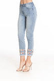 APNY Straight Leg Crop Jeans with Geo Embroidery