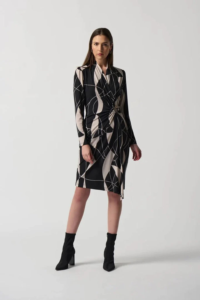 Joseph Ribkoff Sleek Sophisticated Wrap Dress Tink s Clothing Boutique