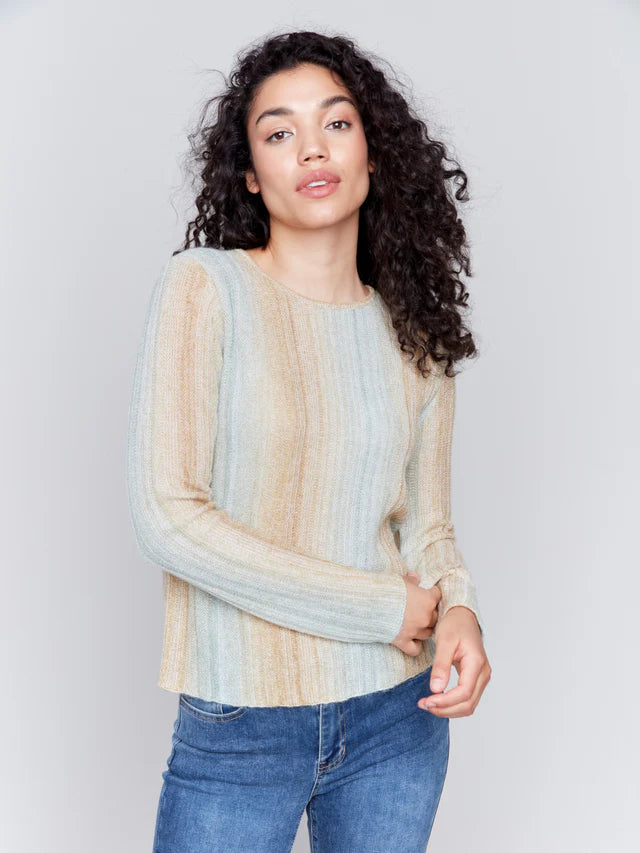 Charlie B Lightweight Space Dye Yarn Sweater