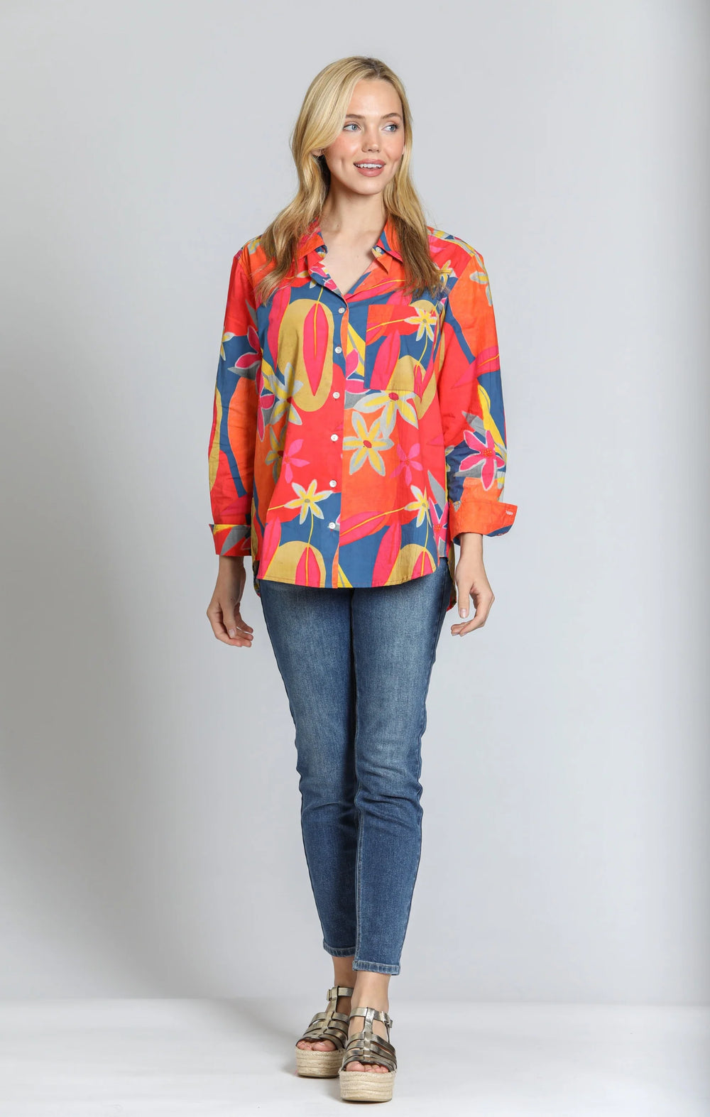 APNY Button Front Blouse