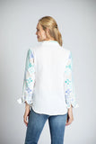 APNY Button Up Blouse w/ Embroidery Detail