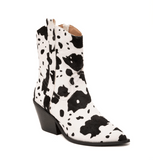 Cow Print Short Calf Boots by Corkys