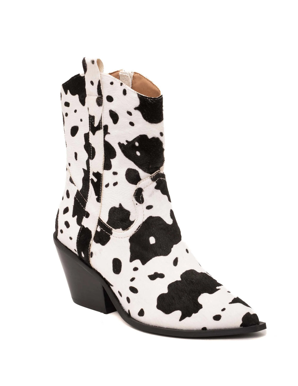 Cow Print Short Calf Boots by Corkys