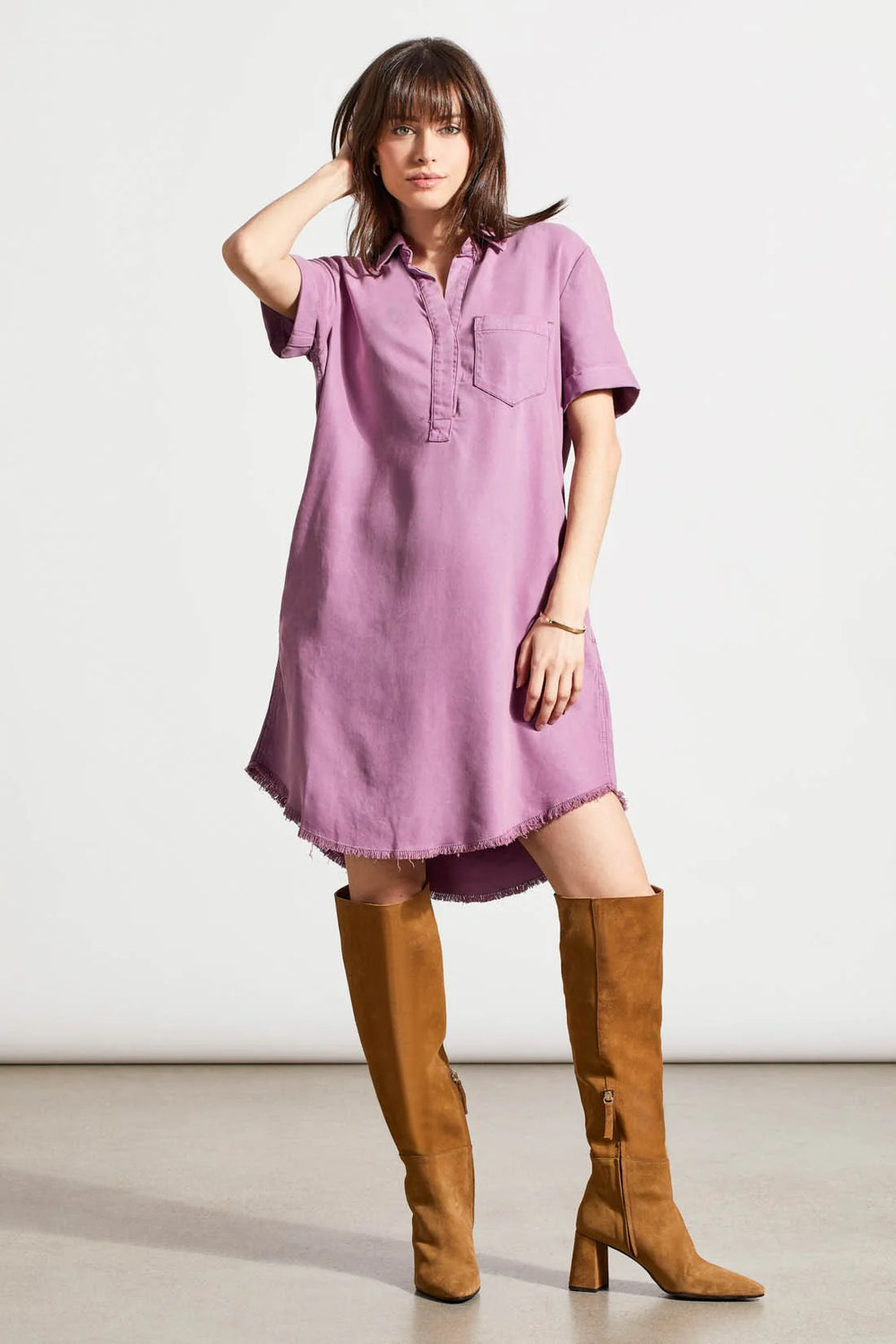 TRIBAL Soft Touch Shirt Dress with Pockets