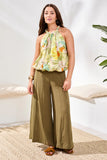 Tribal Top with  Balloon Hem