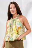 Tribal Top with  Balloon Hem