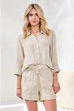 Crosshatch Embroidered Shorts by Tribal