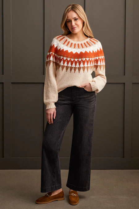 Beautiful Tribal Sweater w/ Stud Detail