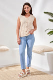 Tribal Sweater Vests with Pockets & Decorative Buttons