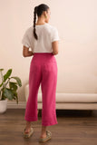Brooke Wide Leg Flowy Pant in VeryBerry