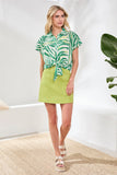 Short Sleeve Tie Front Blouse by Tribal
