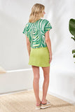 Short Sleeve Tie Front Blouse by Tribal