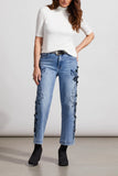 Tribal High Rise Embroidered Wide Leg Jeans