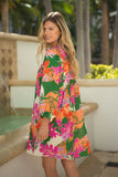 Tribal V Neck Print Dress