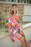 Tribal V Neck Print Dress
